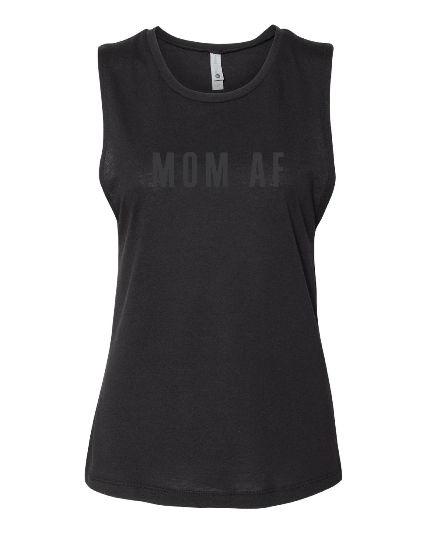 Mom AF Tank (Black/Grey)