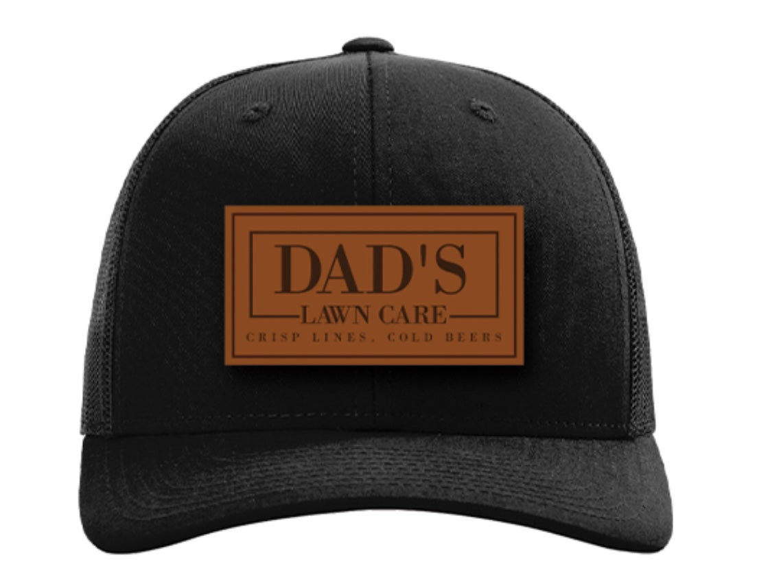 Dad’s Lawn Care Leather Patch Hat