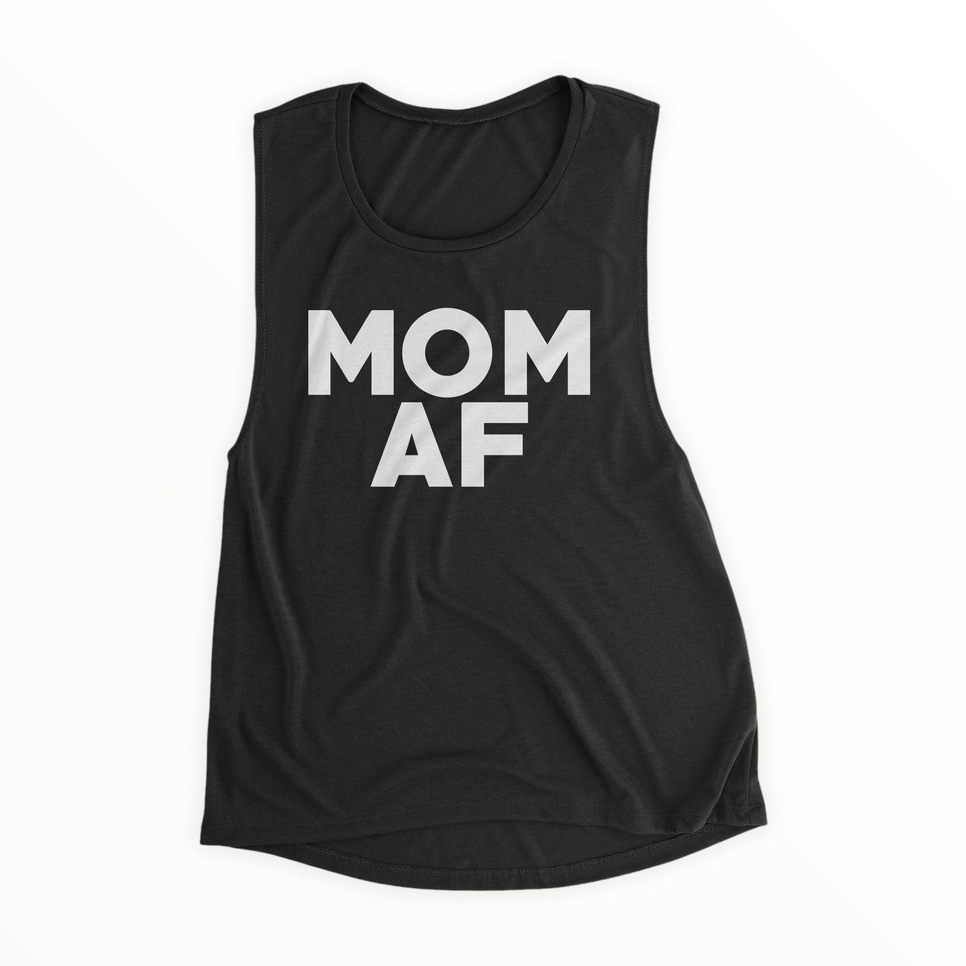 Mom AF Ladies' Muscle Tank