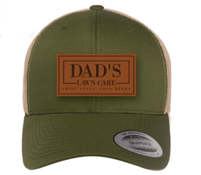 Dad’s Lawn Care Leather Patch Hat